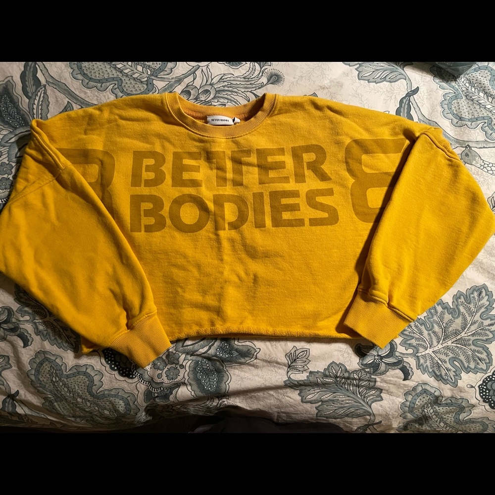 Better Bodies Yellow Crop Sweatshirt